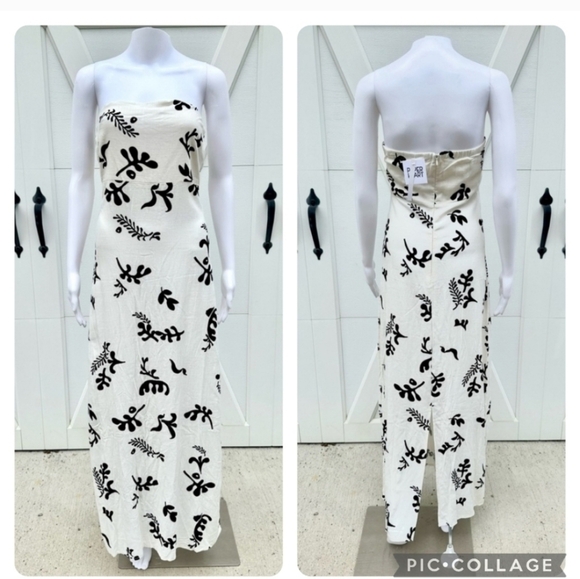 Anthropologie Dresses & Skirts - Anthropologie SET Paper Heart Strapless Tube Maxi Dress And Camp Shirt Linen L